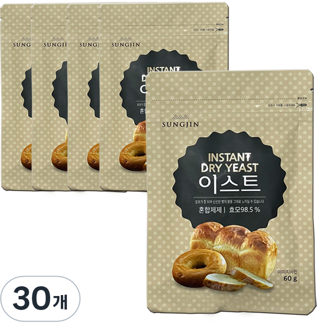 SUNGJIN FOOD 酵母, 60g, 30個
