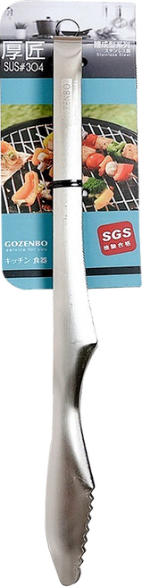 GOZENBO 御膳坊 厚匠 304不沾桌料理夾 28cm 1支, silver
