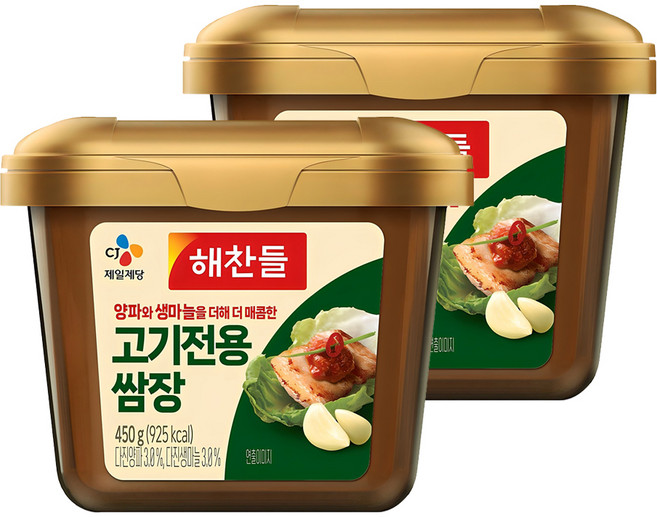 CJ Haechandle 好餐得 烤肉專用包飯醬, 450g, 2個
