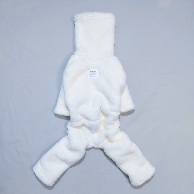 도기스타 이탈리안그레이하운드옷 아이쥐옷 두툼 후리스 올인원 휘핏 베들링턴테리어, 크림, 1개