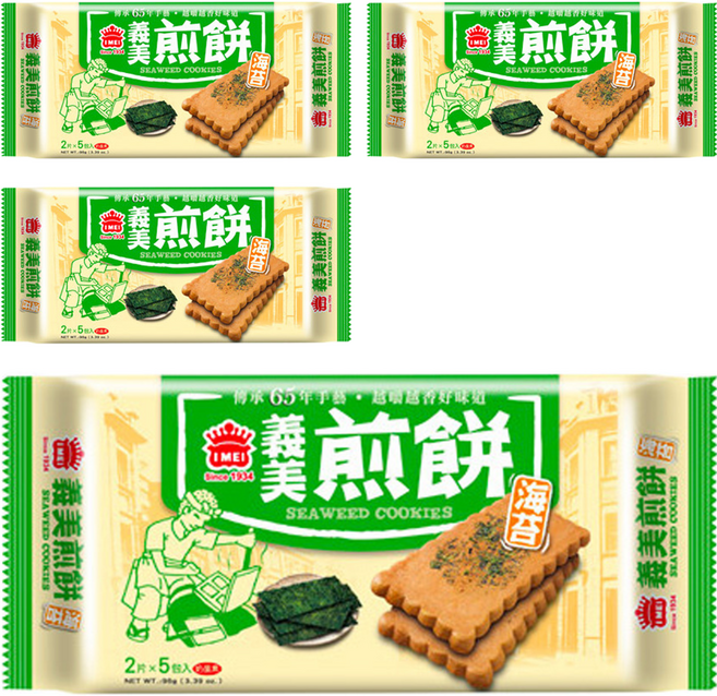 義美 煎餅 海苔, 96g, 4包