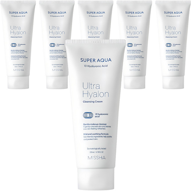 미샤 수퍼 아쿠아 울트라 히알론 클렌징 크림, 200ml, 6개