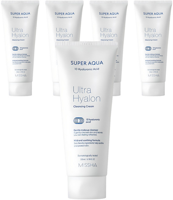 미샤 수퍼 아쿠아 울트라 히알론 클렌징 크림, 200ml, 5개