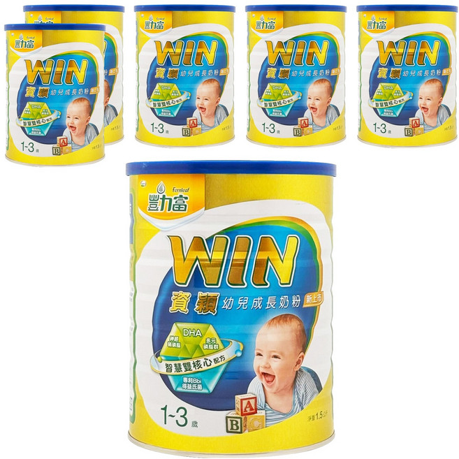 Fernleaf 豐力富 WIN 3號資穎幼兒成長奶粉 1~3歲, 1.5kg, 6罐