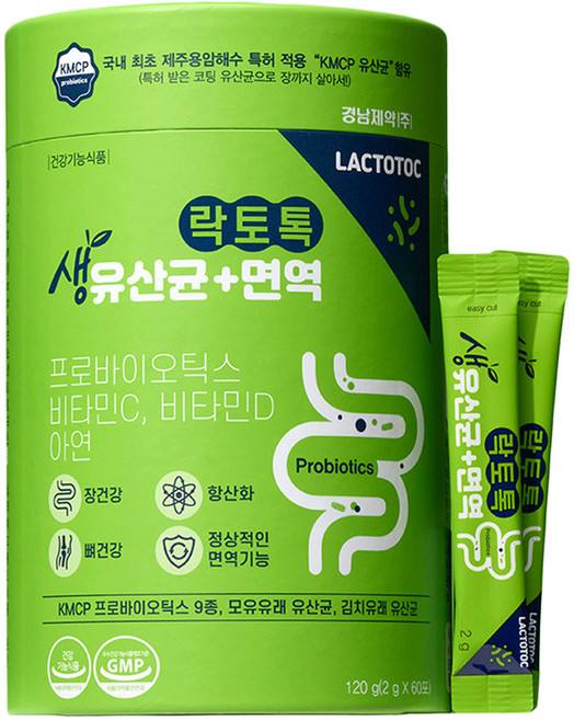 경남제약 락토톡 생유산균 면역 60포, 120g, 1개