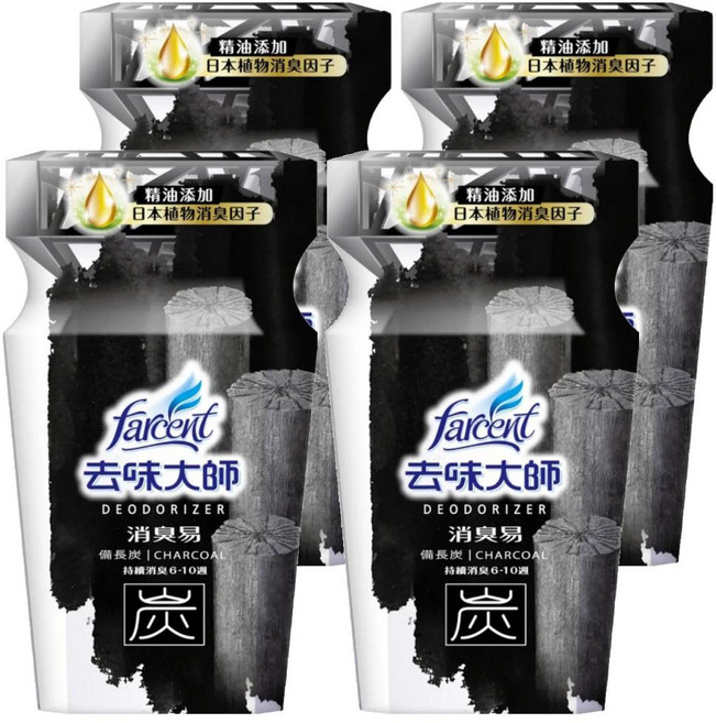 Farcent 花仙子 去味大師 消臭易 備長炭, 350ml, 4瓶