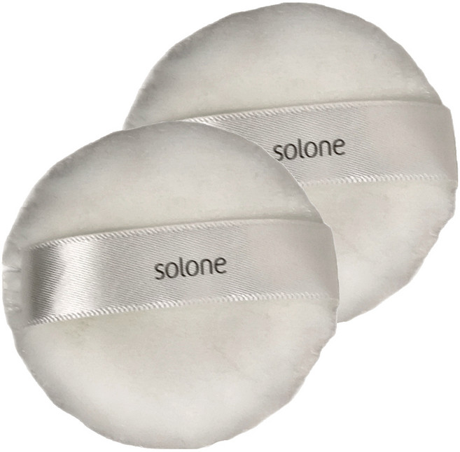 Solone 特級日本立絨蜜粉撲 55mm, 1755-01, 2個