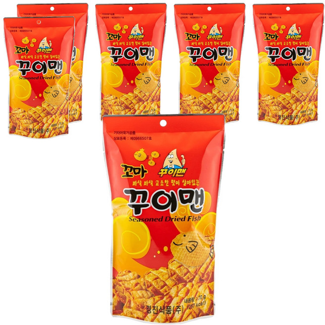 꾸이맨 꼬마, 70g, 6개