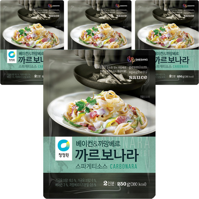 清淨園 卡波納拉培根鮮奶油義大利麵醬, 250g, 4個