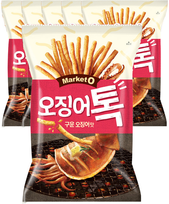 Market O Market O香烤魷魚薯條餅乾, 80g, 6包