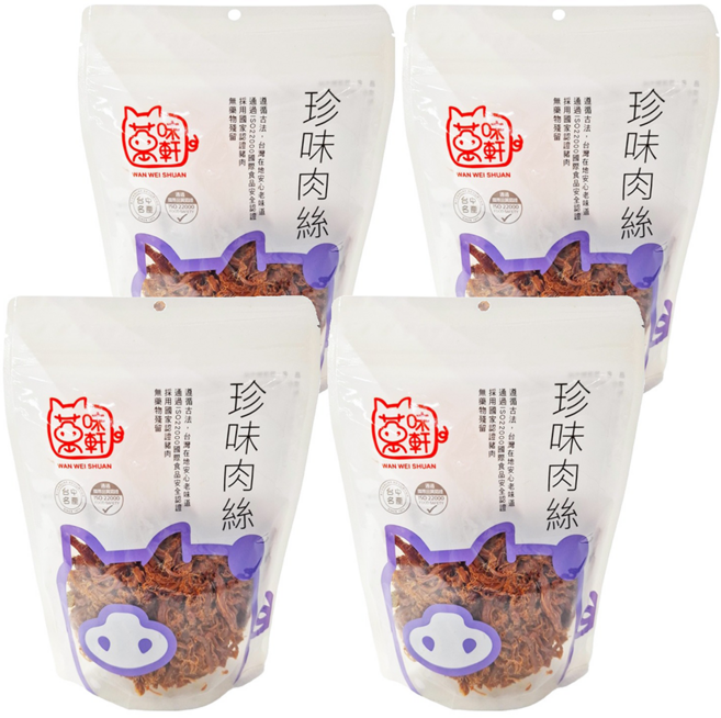 萬味軒 珍味豬肉絲, 150g, 4包