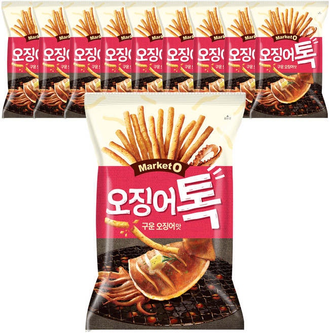 Market O Market O香烤魷魚薯條餅乾, 80g, 10包