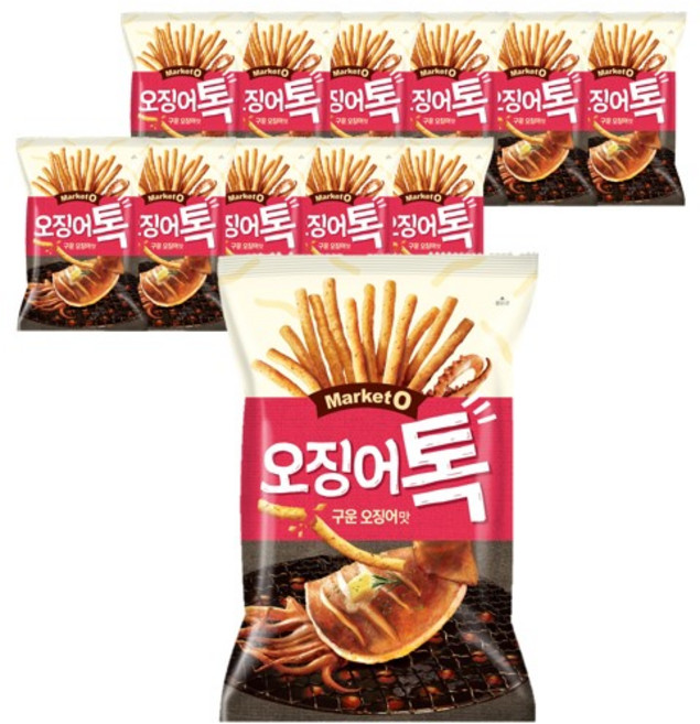 오리온 마켓오 오징어톡, 80g, 12개