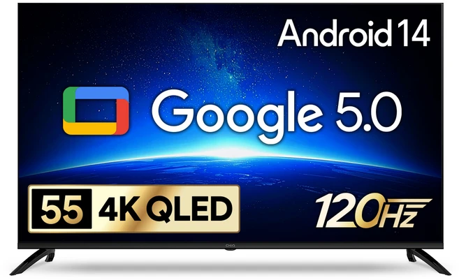 [10% 환급가전] 더함 CHIQ 4K UHD QLED DLG 120Hz 돌비 AI 스마트 구글5.0 TV