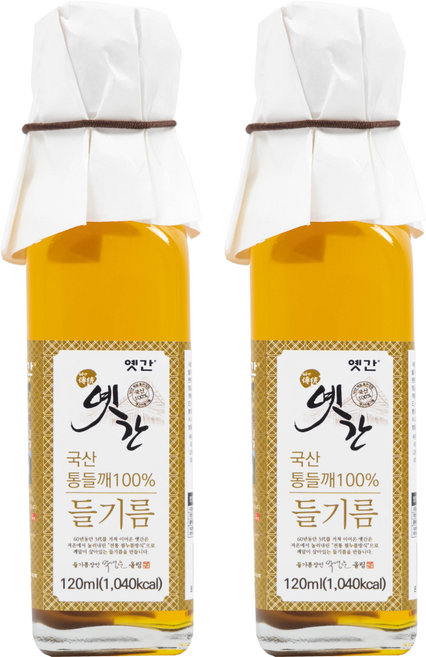 옛간 국산 들기름, 120ml, 2개