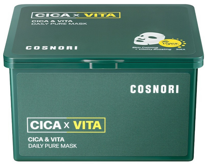 COSNORI 積雪草&維他命每日抽取式面膜, 30片, 1盒