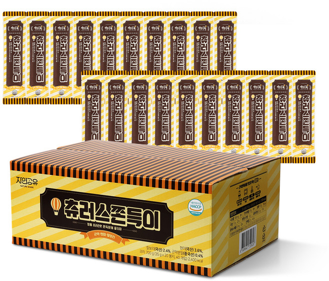 자연공유 츄러스 쫀득이, 35g, 20개