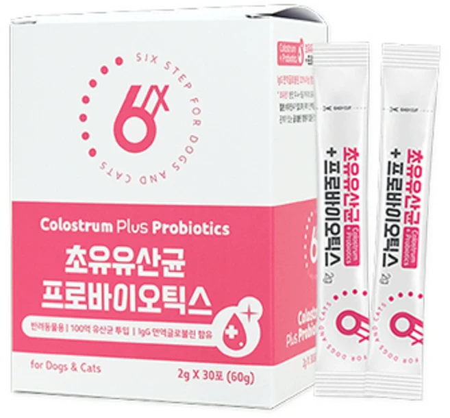 식스스텝 반려동물 초유 영양제, 60g, 장건강/유산균, 1개 - 쿠팡