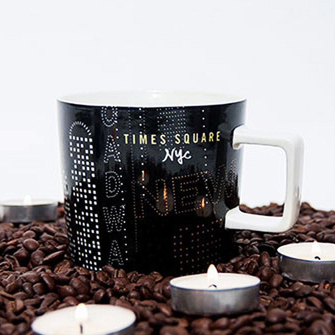 STARBUCKS 星巴克 紐約時代廣場陶瓷馬克杯 369ml + 禮物盒, 混和色, 1個