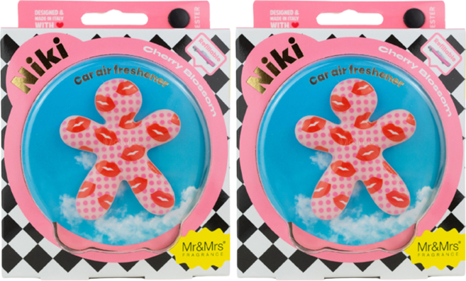 Mr&Mrs FRAGRANCE Niki 特別裝飾車用芳香劑, 2個, 櫻花