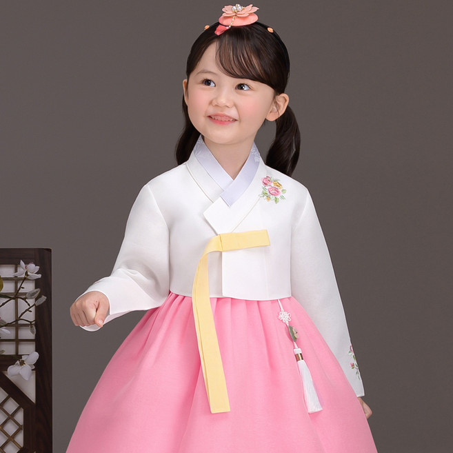 더예한복 여아용 분홍예신 아동한복 세트 60013