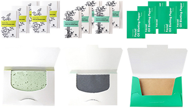 어반리브즈 기름종이 녹차타입 50p + 숯타입 50p + 일반마타입 50p 세트, 2개