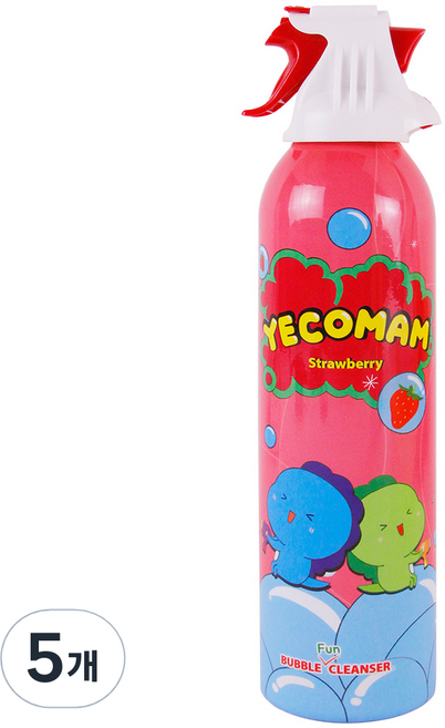 예꼬맘 버블펀 클렌저 딸기향, 200ml, 5개