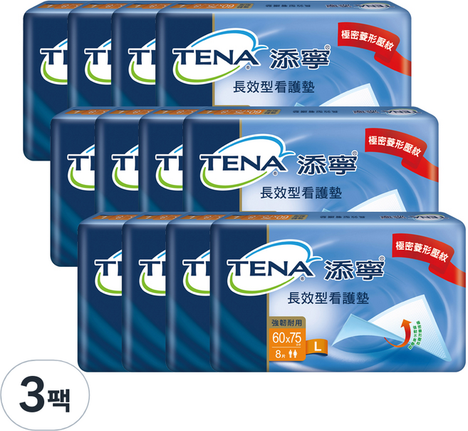 테나 위생매트 깔개용 성인기저귀 남녀공용, FREE(onesize), 8매입, 3개