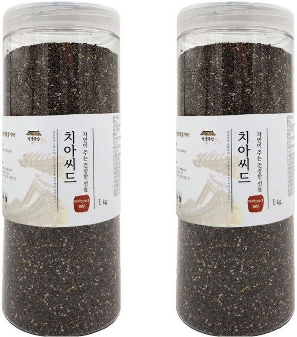건강곡간 치아씨드 통, 1kg, 2개