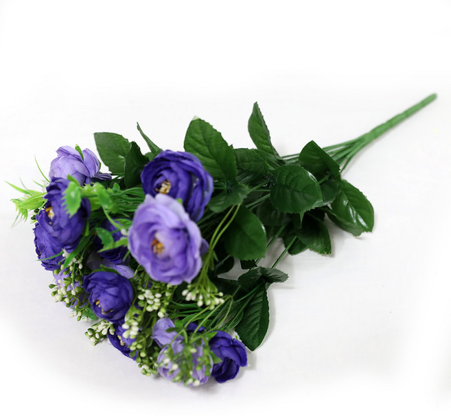 Joart Nanan玫瑰掃墓用人造花 (12枝), 3件, 紫色