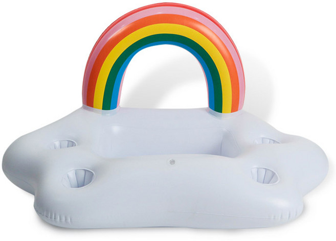 딩동펫 반려동물 애견 무지개튜브, 화이트, 1개