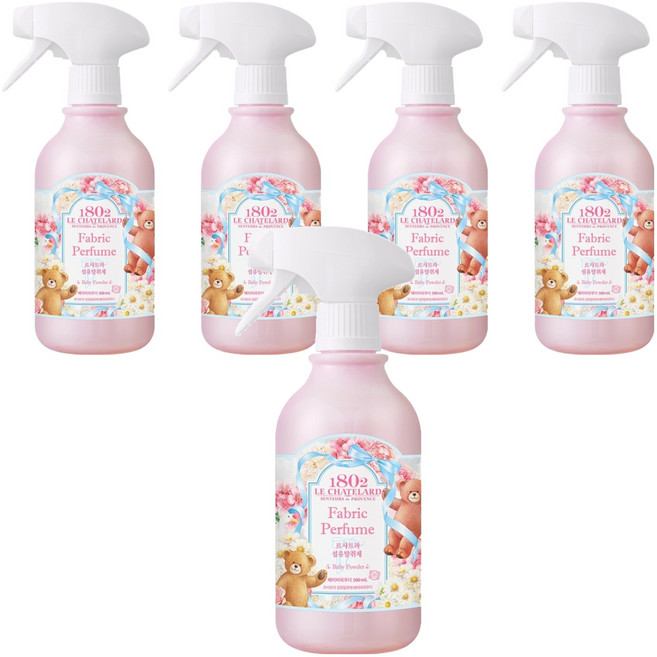 르샤트라1802 섬유탈취제 베이비파우더향, 5개, 500ml