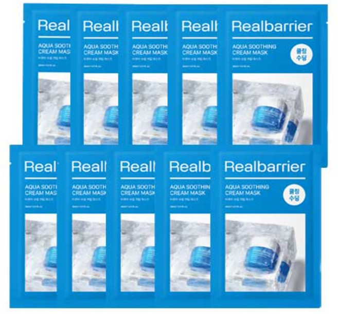 리얼베리어 아쿠아 수딩 크림 마스크 30ml, 1개입, 10개