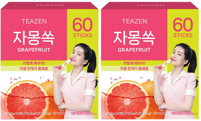 티젠 자몽쏙 분말차, 5g, 60개입, 2개