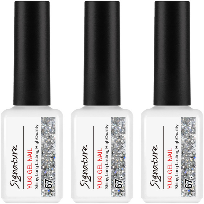 유키 시그니처 젤네일, 67호 매지컬실버, 7g, 3개