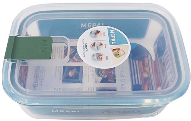 MEPAL EasyClip 輕巧蓋玻璃密封保鮮盒, 容器 + 蓋子, 1個