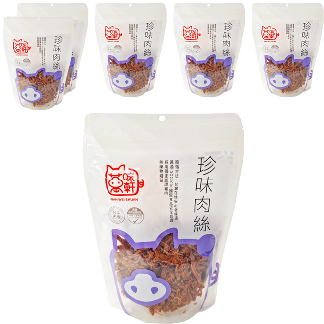 萬味軒 珍味豬肉絲, 150g, 6包