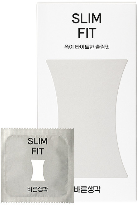 바른생각 슬림핏 콘돔, 12개입, 1개