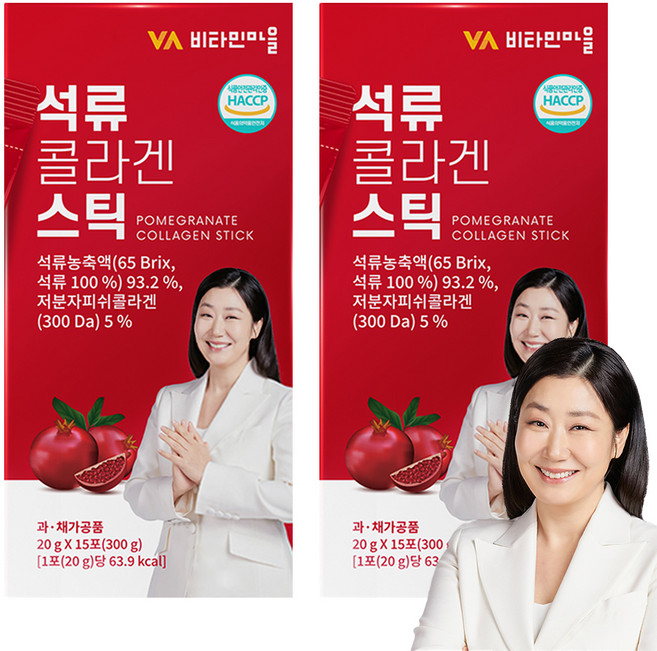 비타민마을 석류 콜라겐 스틱, 15회분, 2개