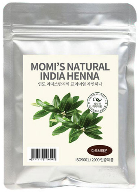 India Henna染髮劑, Dark Brown, 1包