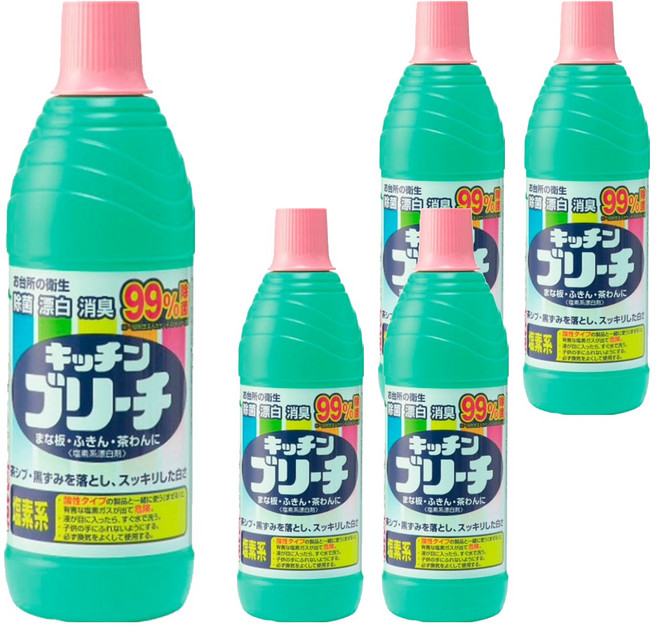Mitsuei 廚房家用漂白水, 600ml, 5瓶
