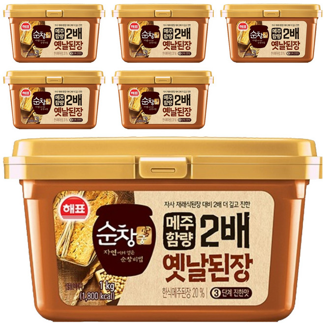 순창궁 해표 옛날된장, 1kg, 6개