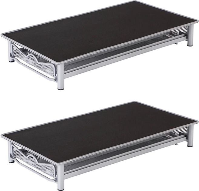 SUnORO Nespresso抽屜式40顆膠囊咖啡收納架, 銀灰色, 2個