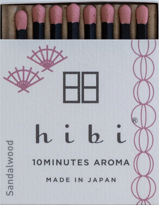 hibi 香氛火柴 10分鐘香薰 日本製造, 檀香