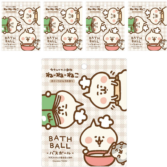 日本 nol 卡娜赫拉的小動物 麵包篇入浴球, 50g, 5個