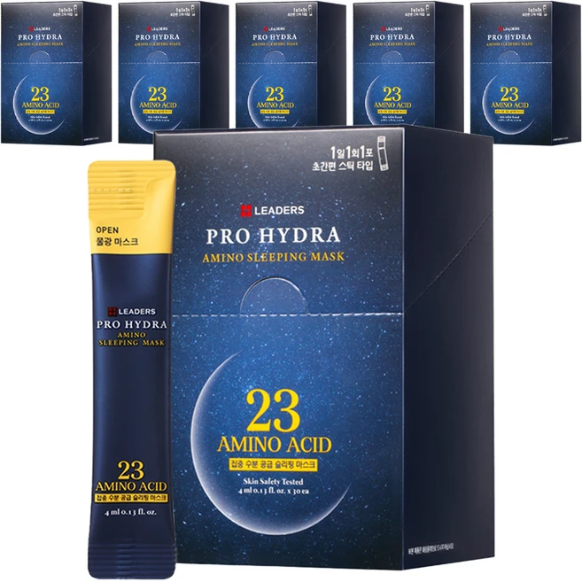 리더스 프로하이드라 아미노 슬리핑 마스크팩, 4ml, 180개 - 쿠팡