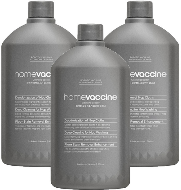 홈백신 로봇청소기 올인원 클리너, 500ml, 3개