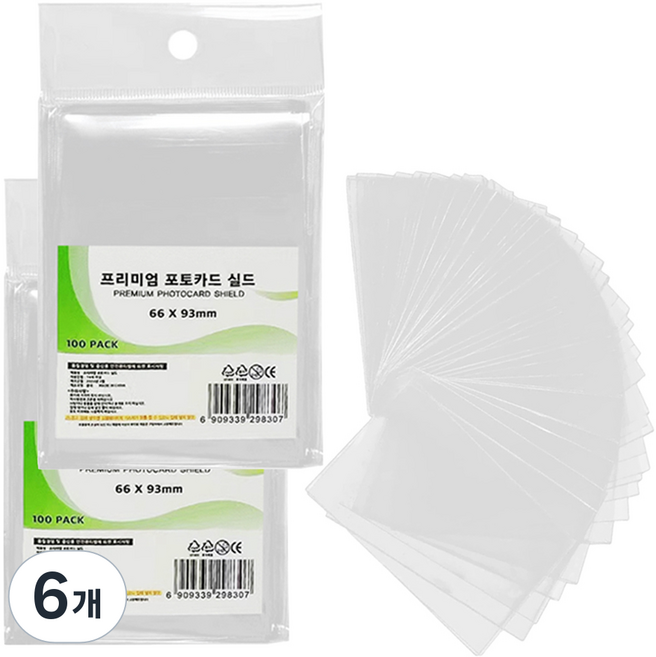 agaplus OPP 照片卡套 100入, 單一顏色, 6個