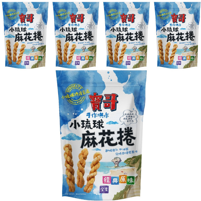 寶哥 手工麻花捲 經典原味, 150g, 5包