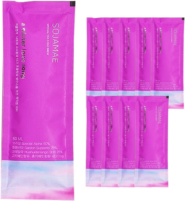 소자매 스페셜티 콜드브루 파우치타입 겨울연가, 60ml, 1개입, 10개